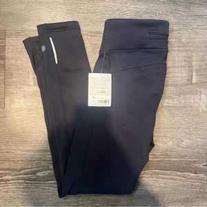 Navy Blue Athleta Powerlift fleece leggings Medium
